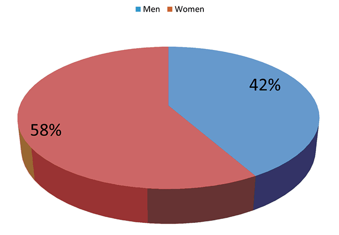 Number of LDP Officers by Gender- December 2012